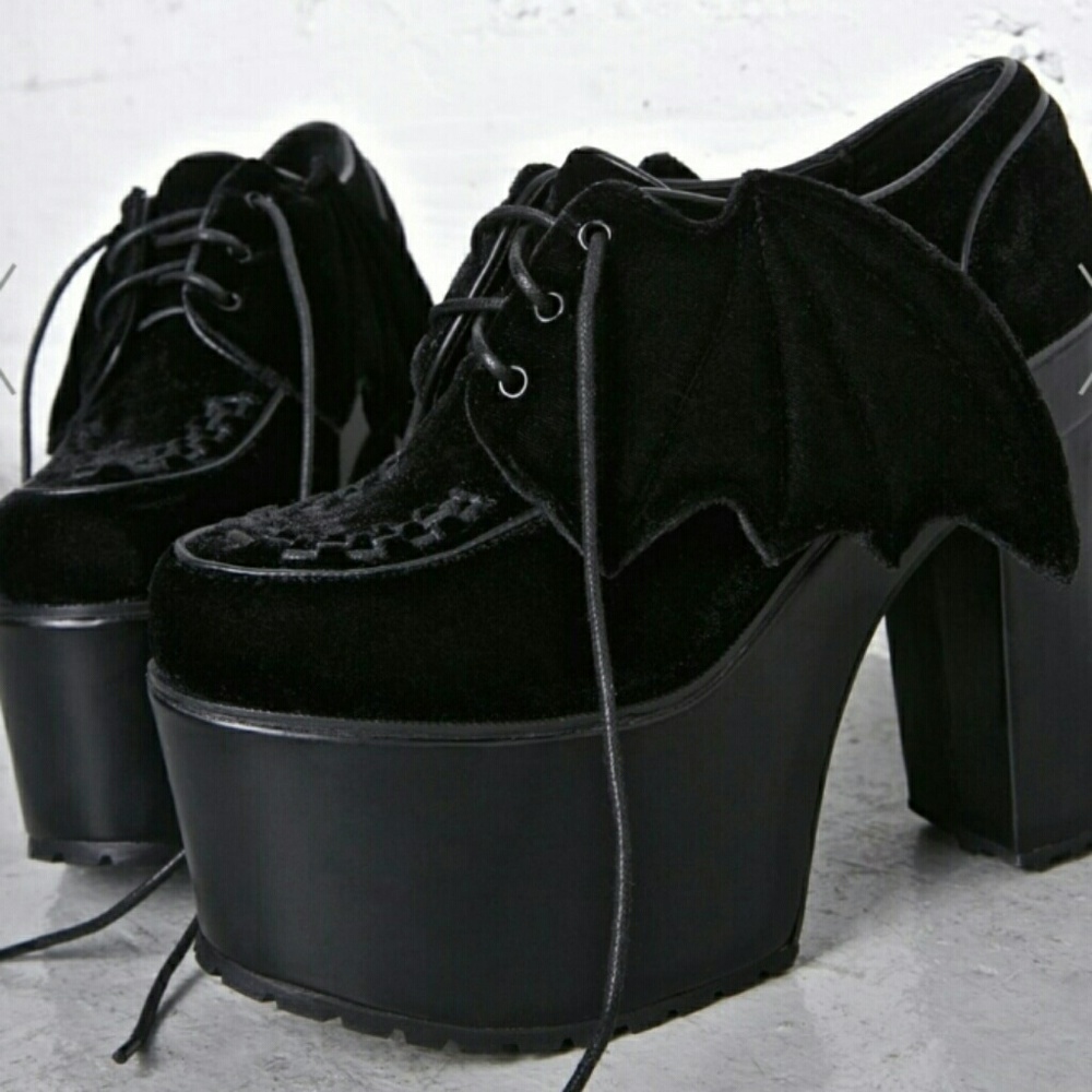 Shoes Current Mood Batwing Platform Heels